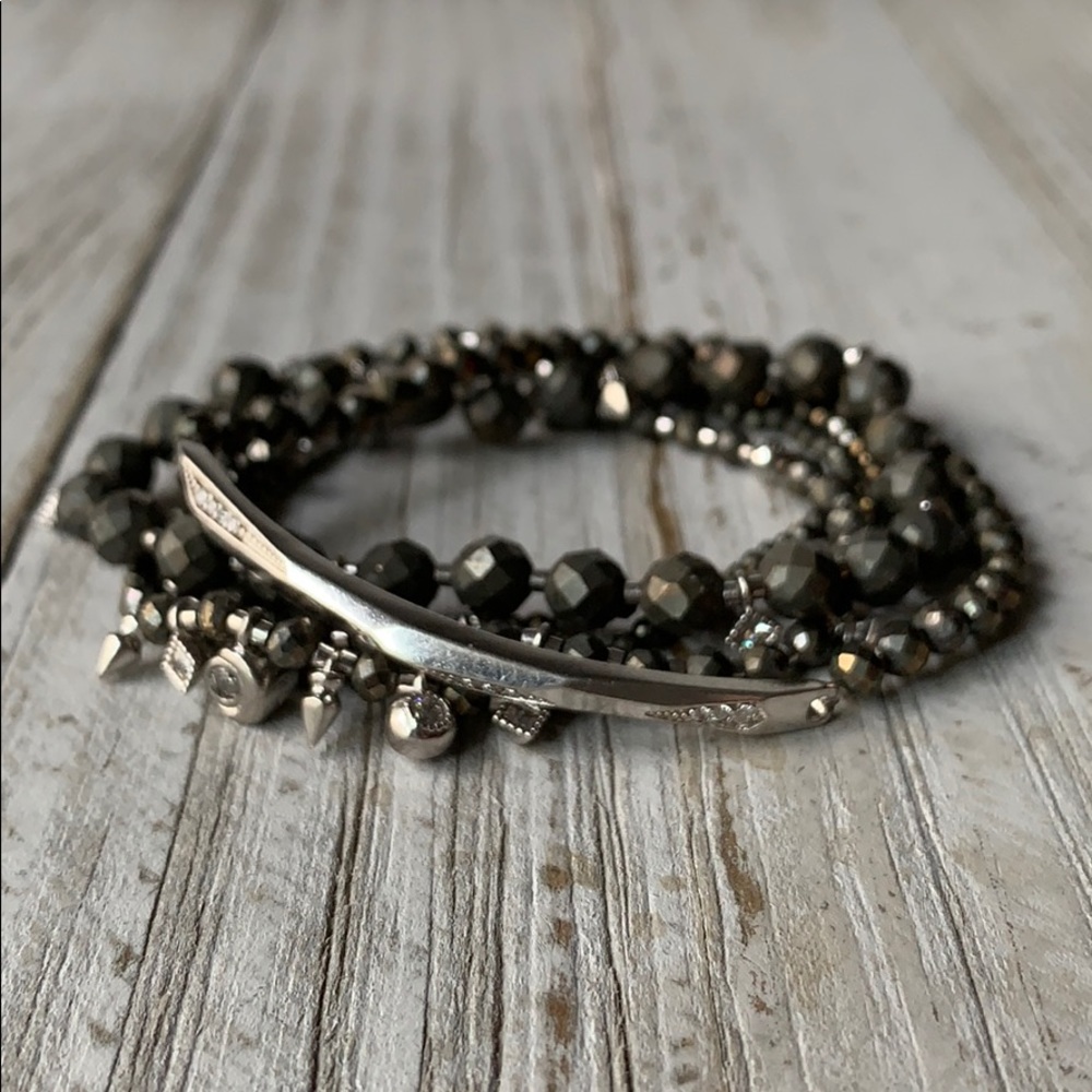 Kendra Scott Supak Pyrite Stacking Bracelets NEW - Picture 14 of 14